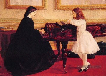 Au piano James Abbott McNeill Whistler Peinture à l'huile
